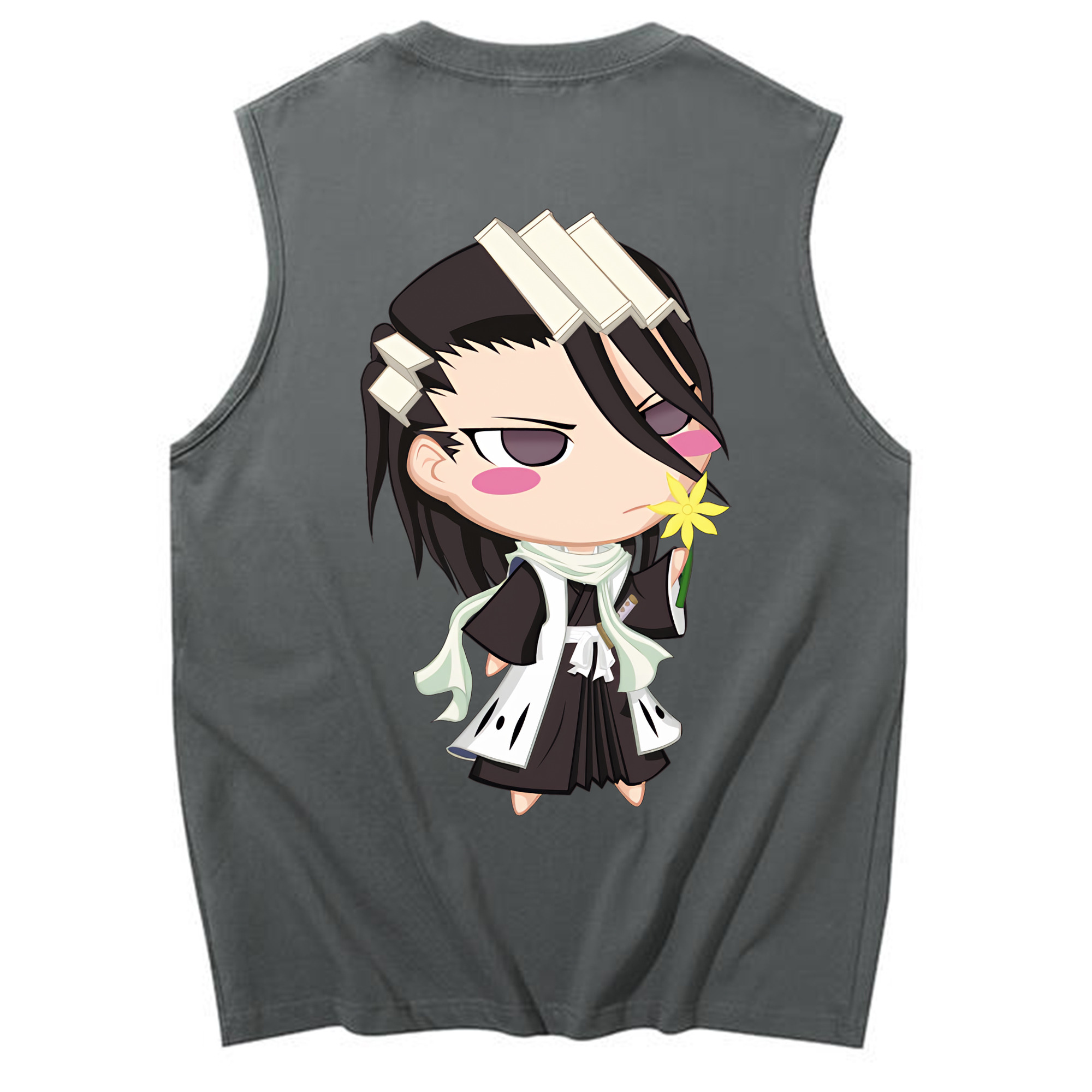 （画像用） ブリーチ くちき びゃくや BLEACH Kuchiki Byakuya コットン100％タンクトップ（背面プリント）